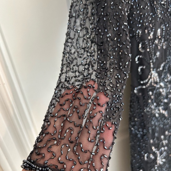 Pisarro Nights Gray Knee-Length Slate Cocktail Dress - Picture 6 of 7